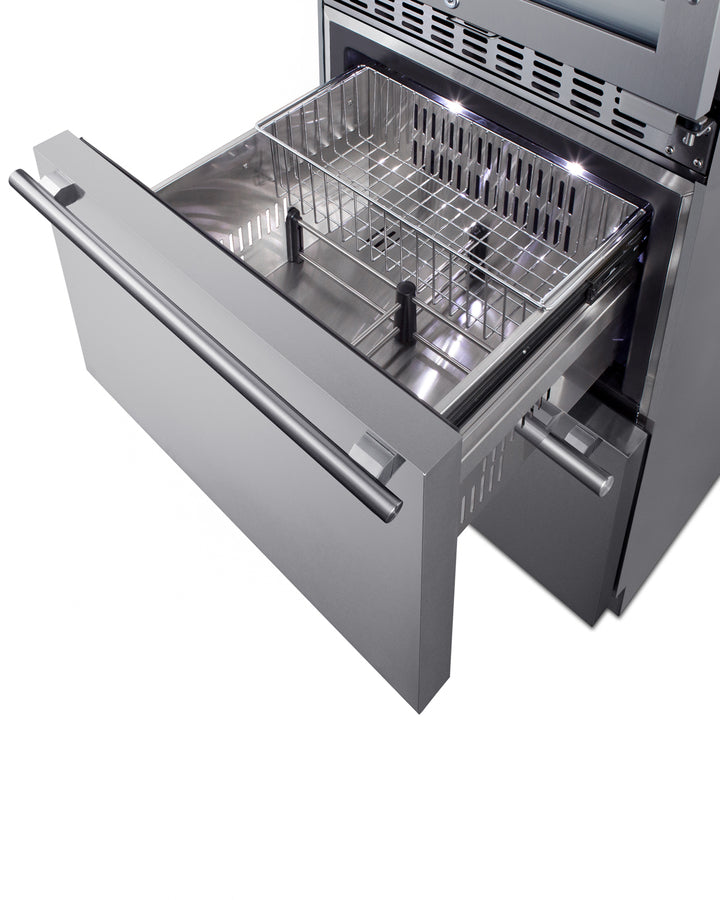 24" Wide Combination Dual-zone Wine Cellar and 2-drawer All-freezer - (SWCDAF24)