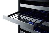 24" Wide Combination Dual-zone Wine Cellar and 2-drawer All-freezer - (SWCDAF24)