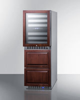 24" Wide Combination Dual-zone Wine Cellar and 2-drawer All-refrigerator (panels Not Included) - (SWCDAR24PNR)