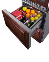 24" Wide Combination Dual-zone Wine Cellar and 2-drawer All-refrigerator (panels Not Included) - (SWCDAR24PNR)