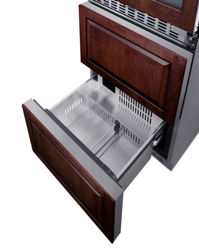 24" Wide Combination Dual-zone Wine Cellar and 2-drawer All-refrigerator (panels Not Included) - (SWCDAR24PNR)
