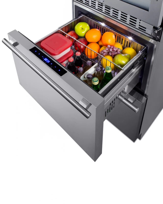 24" Wide Combination Dual-zone Wine Cellar and 2-drawer Refrigerator-freezer - (SWCDRF24)