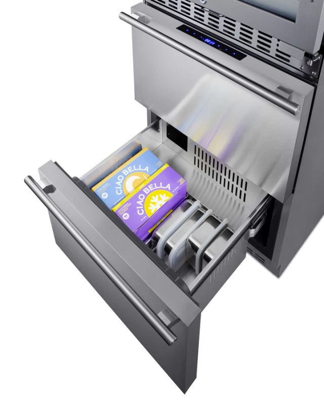 24" Wide Combination Dual-zone Wine Cellar and 2-drawer Refrigerator-freezer - (SWCDRF24)
