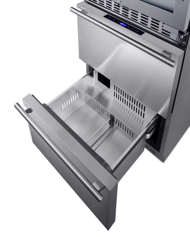 24" Wide Combination Dual-zone Wine Cellar and 2-drawer Refrigerator-freezer - (SWCDRF24)
