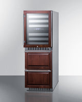 24" Wide Combination Dual-zone Wine Cellar and 2-drawer Refrigerator-freezer (panels Not Included) - (SWCDRF24PNR)