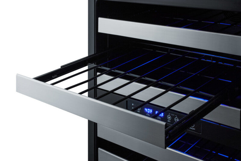 24" Wide Combination Dual-zone Wine Cellar and 2-drawer Refrigerator-freezer (panels Not Included) - (SWCDRF24PNR)