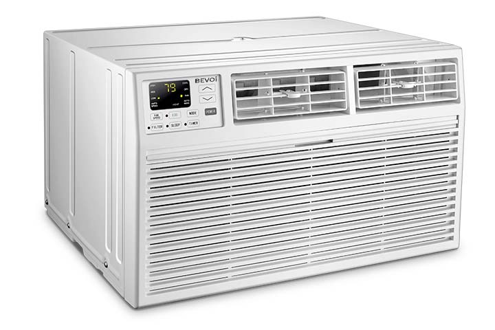 Bevoi TBEVTTW142HF 14,000 BTU Through The Wall Air Conditioner Heat and Cool 230V 20A in White