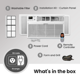 Bevoi TBEVTTW081C 8,000 BTU Through The Wall Air Conditioner Cool Only 115V 15A in White
