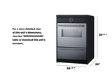 24" Wide Induction Range - (TEM665BW)