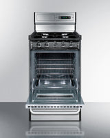 20" Wide Gas Range, Open Burners - (TNM1307BKW)