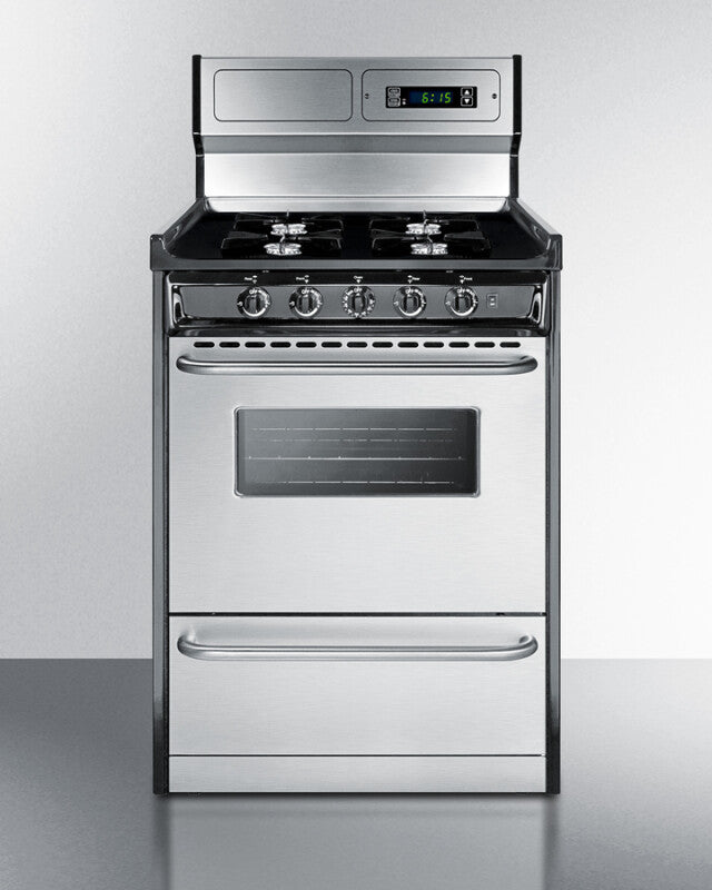 24" Wide Gas Range, Open Burners - (TNM6307BKW)
