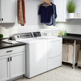 Speed Queen TR5 washer and DR5004WE electric dryer in a laundry room