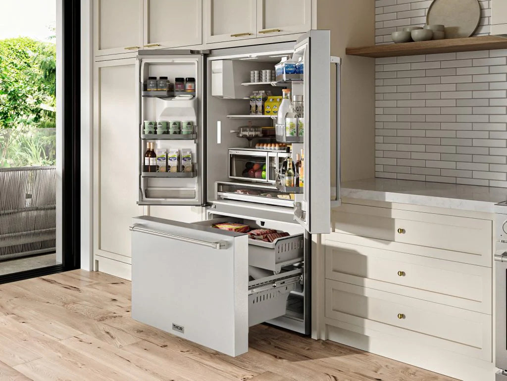 36 Inch Professional French Door Refrigerator With Ice And Water Dispenser - (TRF3628FFD) -