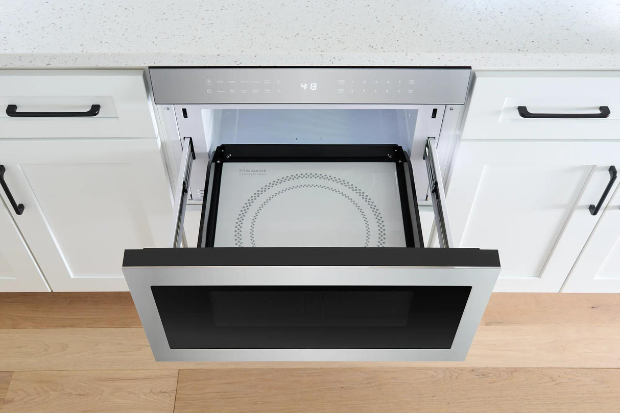 Drawer open, high view