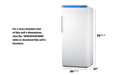18 cu.ft. Upright Manual Defrost Refrigerator - (URM19W)