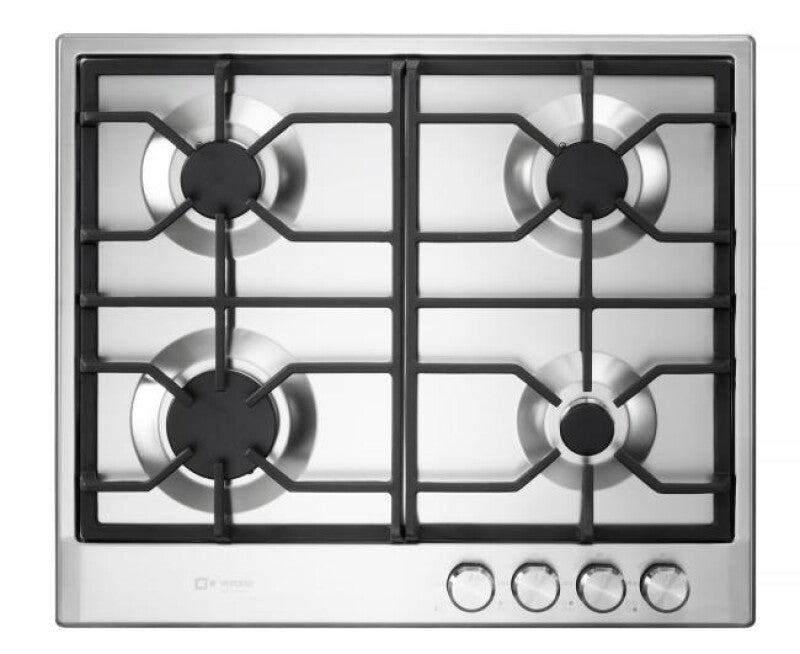 Verona 24" Designer Gas Cooktop-Brass Burners SS - (VDGCT424FSS) - VERONA