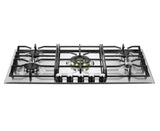 Verona 36" Designer Gas Cooktop-Brass Burners SS - (VDGCT536FSS) - VERONA