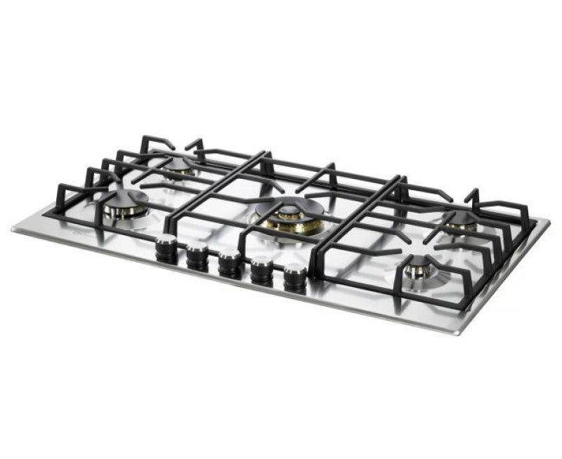 Verona 36" Designer Gas Cooktop-Brass Burners SS - (VDGCT536FSS) - VERONA