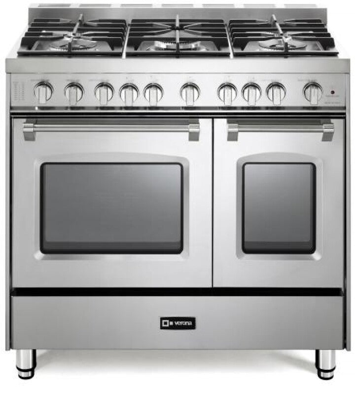 Prestige 36" Gas Double Oven Range - Stainless Steel - (VPFSGG365DSS) - VERONA