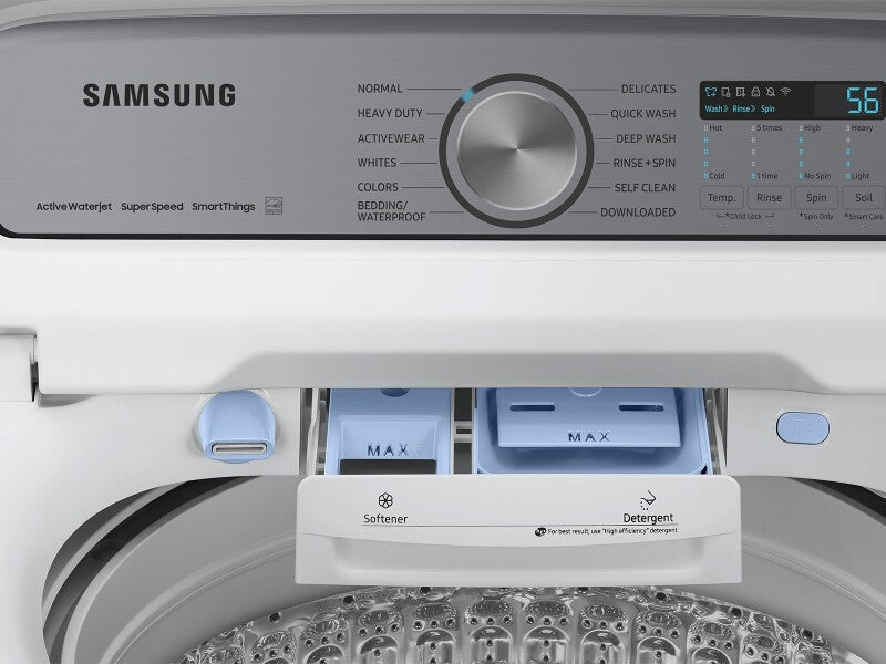 5.1 cu. ft. Large Capacity Smart Top Load Washer with ActiveWave™ Agitator and Super Speed Wash in White - (WA51DG5505AWUS)