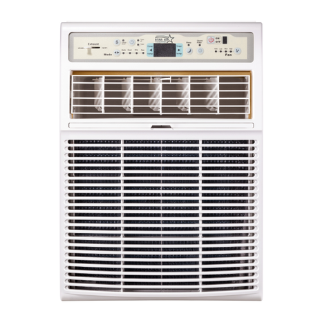 Star Air Kontrol WAC-10CAS-115V 10,000 BTU window air conditioner, front view