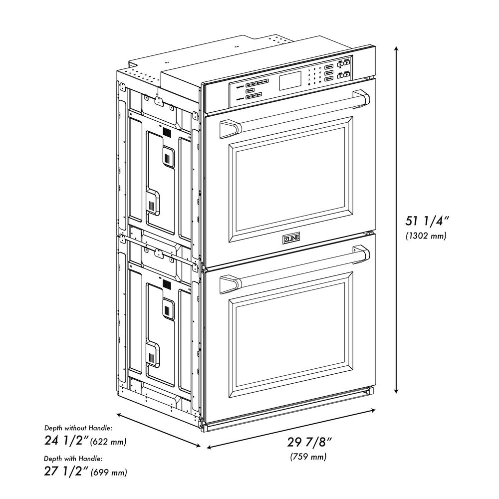 30 in. Professional True Convection Double Wall Oven - (WAD30) -