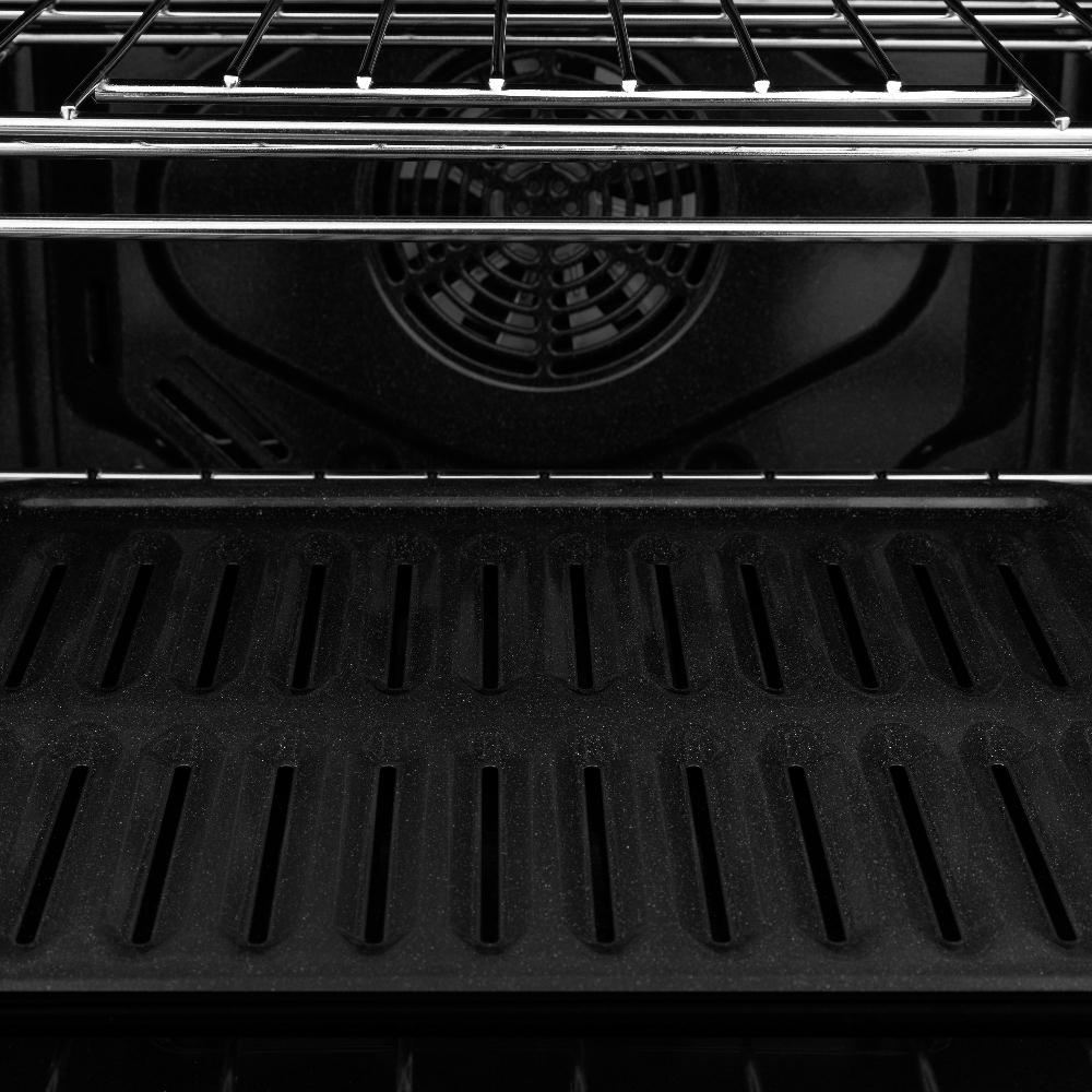 ZLINE Autograph Edition 30 in. Professional True Convection Double Wall Oven with Air Fry and Self Clean in Black Stainless Steel with Champagne Bronze Handles (WADBZ-30-CB) - (WADBZ30CB) -