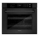 ZLINE 30 in. Professional True Convection Single Wall Oven with Air Fry and Self Clean in Black Stainless Steel (WASB-30) - (WASB30) -