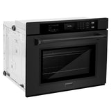 ZLINE 30 in. Professional True Convection Single Wall Oven with Air Fry and Self Clean in Black Stainless Steel (WASB-30) - (WASB30) -