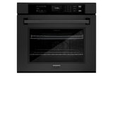 ZLINE 30 in. Professional True Convection Single Wall Oven with Air Fry and Self Clean in Black Stainless Steel (WASB-30) - (WASB30) -