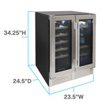 ELITE Series Side by Side Wine and Beverage Center - (WBE1956Z3S) - AVANTI