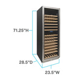 154 Bottle DESIGNER Series Dual-Zone Wine Cooler - (WCD165DZ3S) - AVANTI