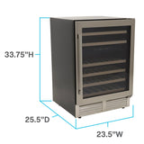 43 Bottle DESIGNER Series Dual-Zone Wine Cooler - (WCD46DZ3S) - AVANTI