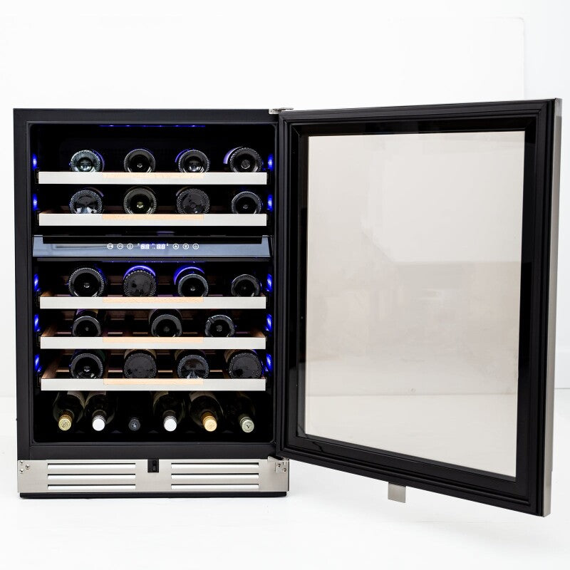 46 Bottle ELITE Series Dual-Zone Wine Cooler - (WCDE46R3S) - AVANTI