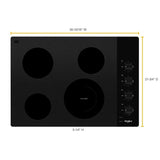 30-inch Electric Ceramic Glass Cooktop with Dual Radiant Element - (WCE55US0HB) - WHIRLPOOL