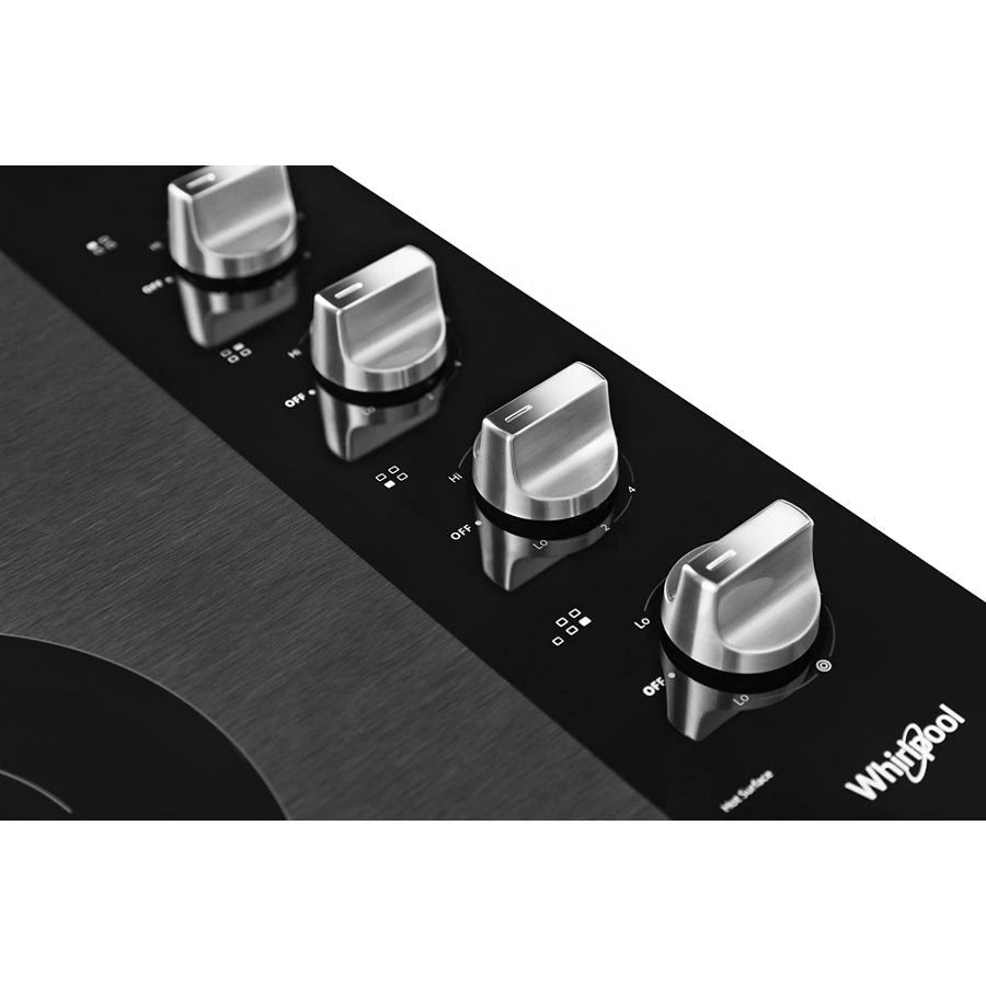 30-inch Electric Ceramic Glass Cooktop with Dual Radiant Element - (WCE55US0HS) - WHIRLPOOL