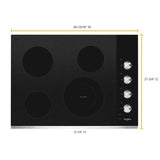 30-inch Electric Ceramic Glass Cooktop with Dual Radiant Element - (WCE55US0HS) - WHIRLPOOL