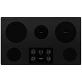 36-inch Electric Ceramic Glass Cooktop with Dual Radiant Element - (WCE55US6HB) - WHIRLPOOL