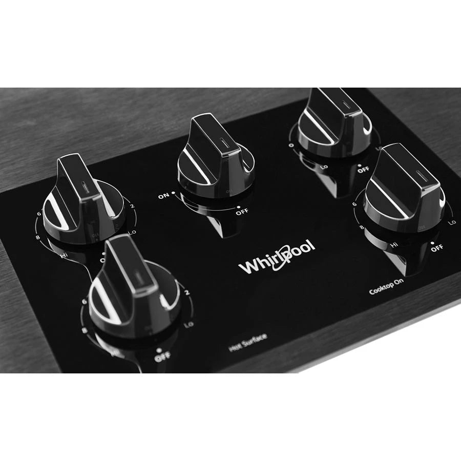 36-inch Electric Ceramic Glass Cooktop with Dual Radiant Element - (WCE55US6HB) - WHIRLPOOL