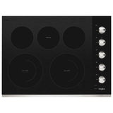 30-inch Electric Ceramic Glass Cooktop with Two Dual Radiant Elements - (WCE77US0HS) - WHIRLPOOL