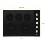 30-inch Electric Ceramic Glass Cooktop with Two Dual Radiant Elements - (WCE77US0HS) - WHIRLPOOL
