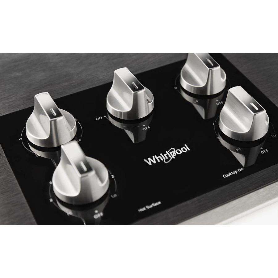 36-inch Electric Ceramic Glass Cooktop with Two Dual Radiant Elements - (WCE77US6HS) - WHIRLPOOL