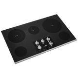 36-inch Electric Ceramic Glass Cooktop with Two Dual Radiant Elements - (WCE77US6HS) - WHIRLPOOL