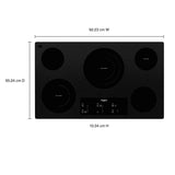 36-inch Electric Ceramic Glass Cooktop with Triple Radiant Element - (WCE97US6KB)