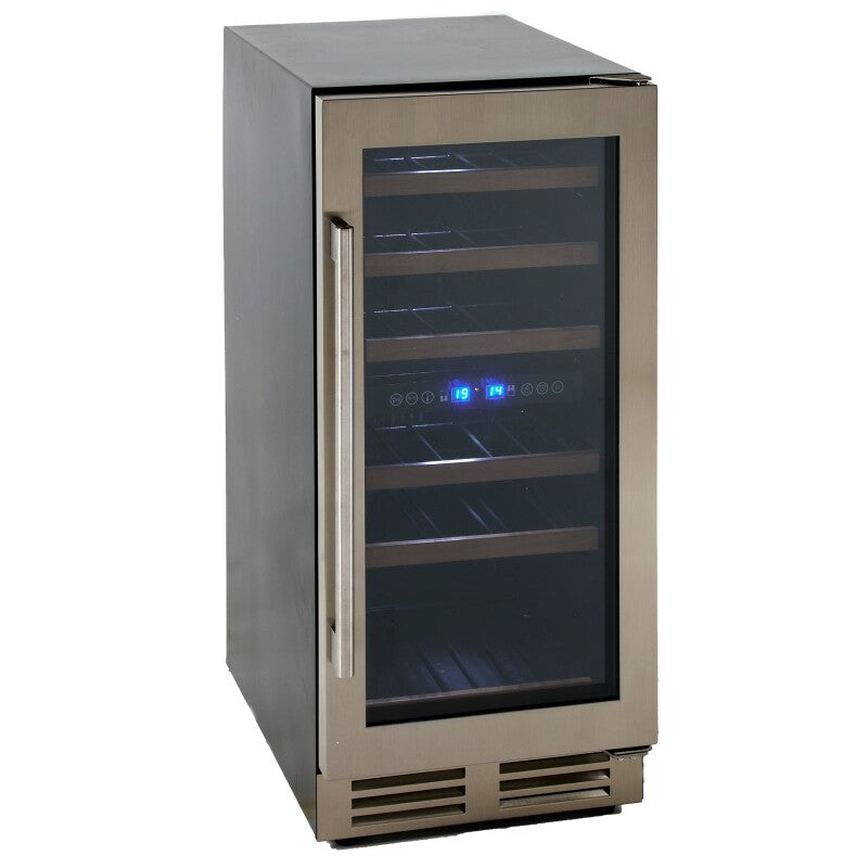 28 Bottle DESIGNER Series Dual-Zone Wine Cooler - (WCF282E3SD) - AVANTI