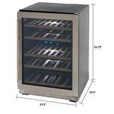 43 Bottle DESIGNER Series Dual-Zone Wine Cooler - (WCF43S3SD) - AVANTI