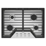 30-inch Gas Cooktop with EZ-2-Lift??? Hinged Cast-Iron Grates - (WCGK5030PS)