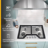 30-inch Gas Cooktop with EZ-2-Lift??? Hinged Cast-Iron Grates - (WCGK5030PS)