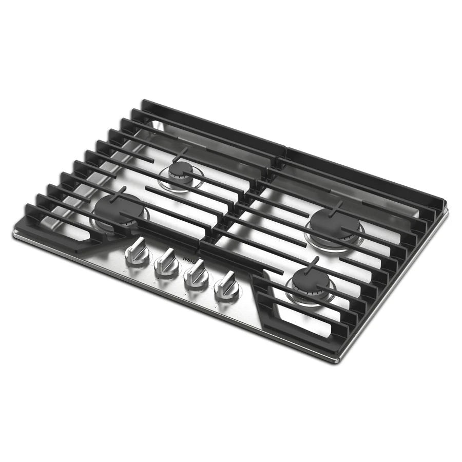 30-inch Gas Cooktop with EZ-2-Lift??? Hinged Cast-Iron Grates - (WCGK5030PS)