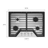 30-inch Gas Cooktop with EZ-2-Lift??? Hinged Cast-Iron Grates - (WCGK5030PS)